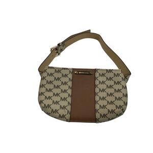 Michael Kors Womens Beige Brown Signature Travel Belt Bag & Fanny Pack S/M EUC